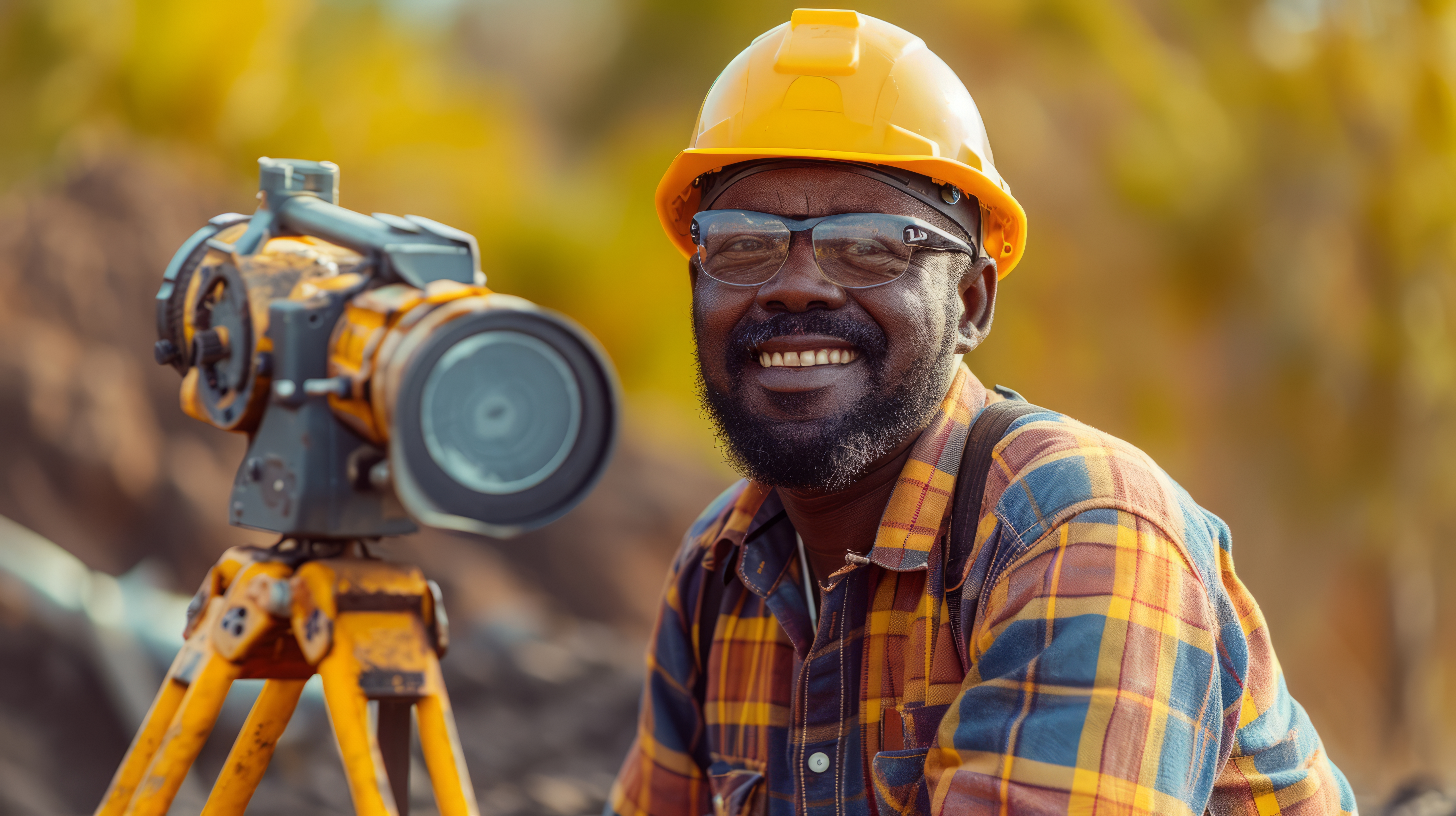 Geophysical survey equipment on a field site.